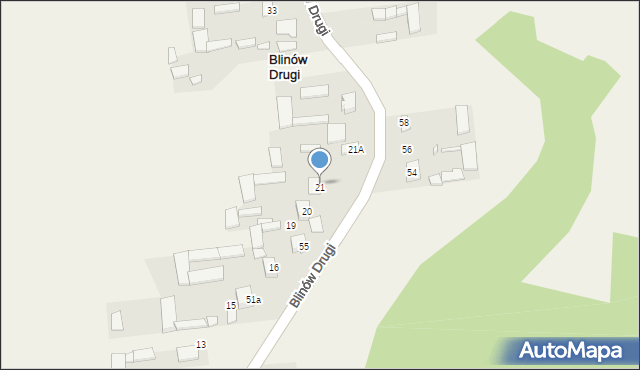 Blinów Drugi, Blinów Drugi, 59, mapa Blinów Drugi