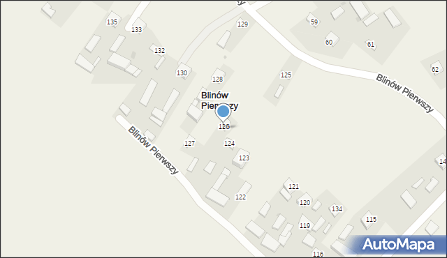 Blinów Pierwszy, Blinów Pierwszy, 116, mapa Blinów Pierwszy
