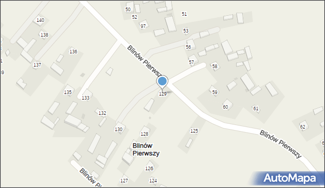 Blinów Pierwszy, Blinów Pierwszy, 129, mapa Blinów Pierwszy