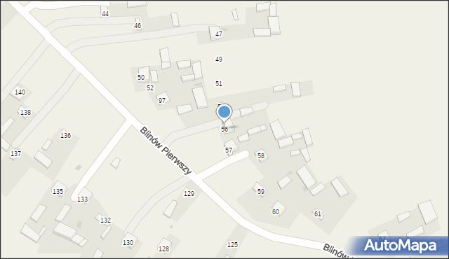 Blinów Pierwszy, Blinów Pierwszy, 56, mapa Blinów Pierwszy