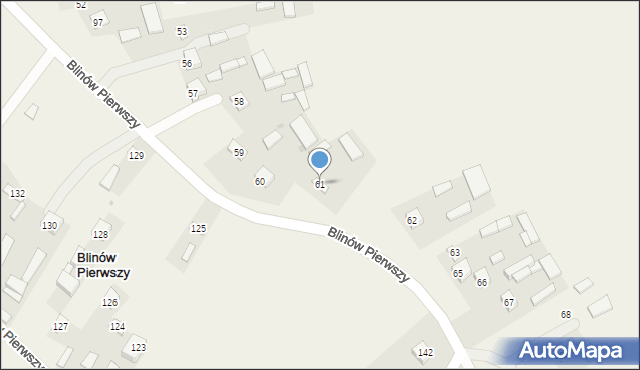 Blinów Pierwszy, Blinów Pierwszy, 61, mapa Blinów Pierwszy