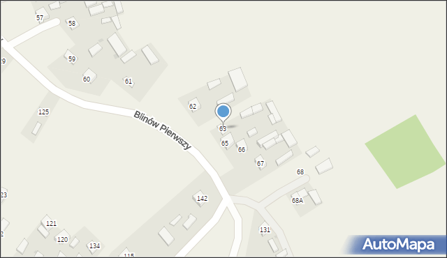 Blinów Pierwszy, Blinów Pierwszy, 63, mapa Blinów Pierwszy