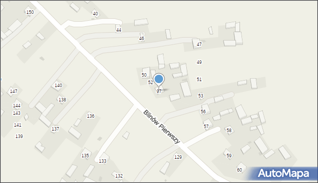 Blinów Pierwszy, Blinów Pierwszy, 97, mapa Blinów Pierwszy