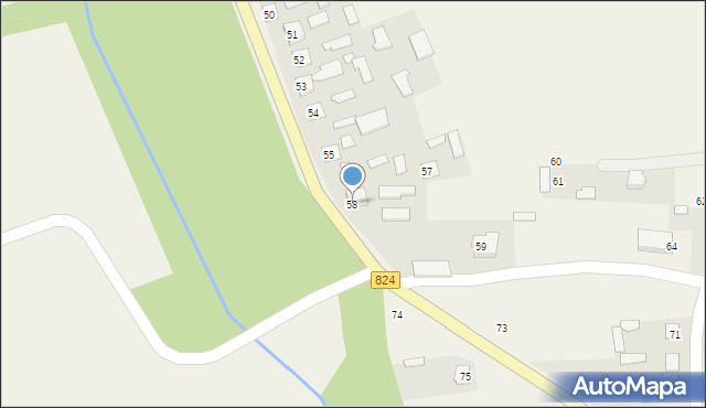 Bliskowice, Bliskowice, 58, mapa Bliskowice
