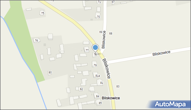 Bliskowice, Bliskowice, 78, mapa Bliskowice