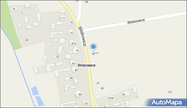 Bliskowice, Bliskowice, 83, mapa Bliskowice