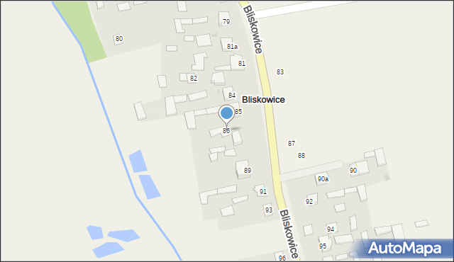 Bliskowice, Bliskowice, 86, mapa Bliskowice
