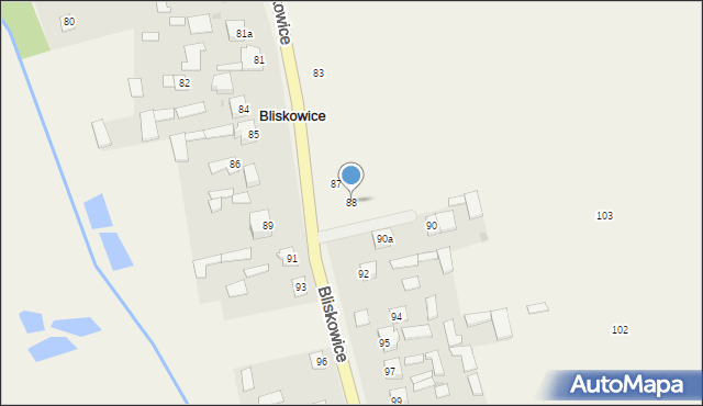 Bliskowice, Bliskowice, 88, mapa Bliskowice