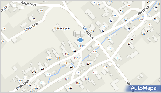 Bliszczyce, Bliszczyce, 113, mapa Bliszczyce