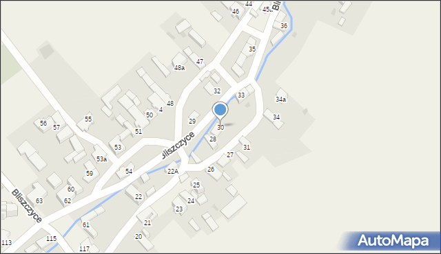 Bliszczyce, Bliszczyce, 30, mapa Bliszczyce