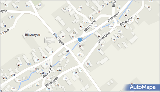 Bliszczyce, Bliszczyce, 61, mapa Bliszczyce