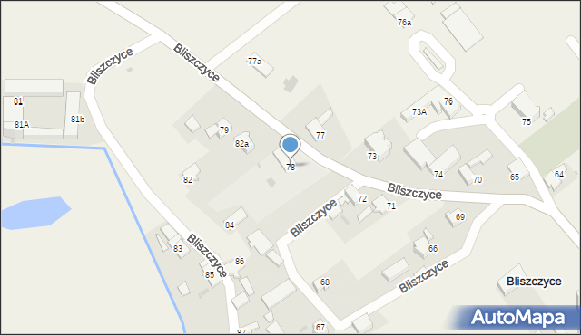Bliszczyce, Bliszczyce, 78, mapa Bliszczyce