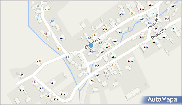 Bliszczyce, Bliszczyce, 95, mapa Bliszczyce