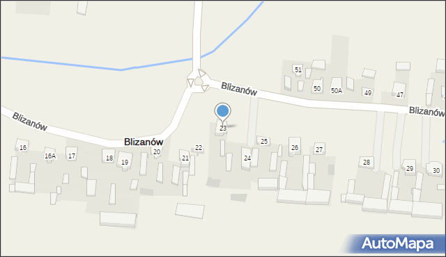 Blizanów, Blizanów, 23, mapa Blizanów