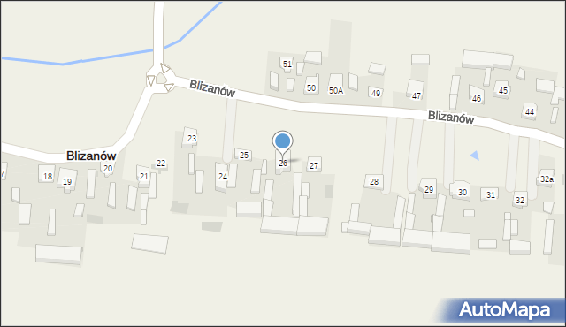 Blizanów, Blizanów, 26, mapa Blizanów