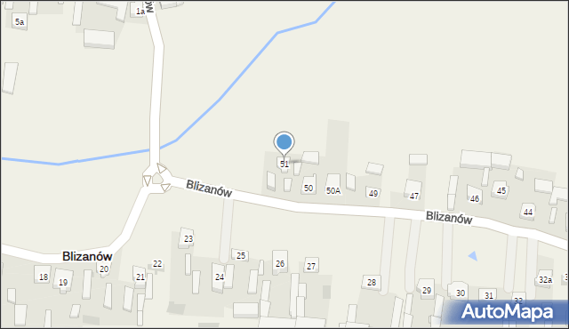 Blizanów, Blizanów, 51, mapa Blizanów