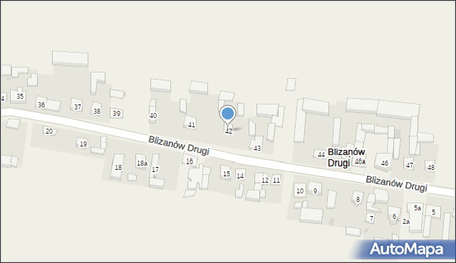 Blizanów Drugi, Blizanów Drugi, 42, mapa Blizanów Drugi