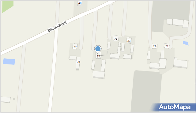 Blizanówek, Blizanówek, 25, mapa Blizanówek