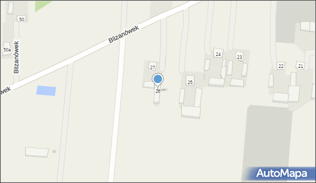 Blizanówek, Blizanówek, 26, mapa Blizanówek
