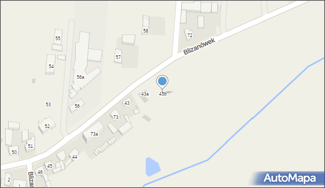 Blizanówek, Blizanówek, 43b, mapa Blizanówek