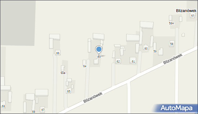 Blizanówek, Blizanówek, 63, mapa Blizanówek