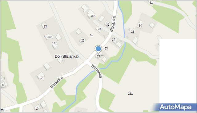Blizianka, Blizianka, 23, mapa Blizianka