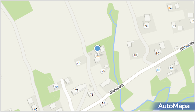 Blizianka, Blizianka, 76, mapa Blizianka