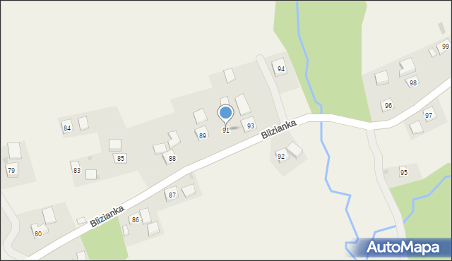 Blizianka, Blizianka, 91, mapa Blizianka