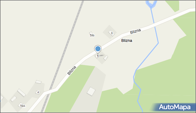 Blizna, Blizna, 5, mapa Blizna