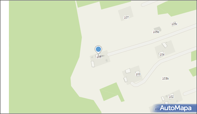 Blizna, Blizna, 105, mapa Blizna