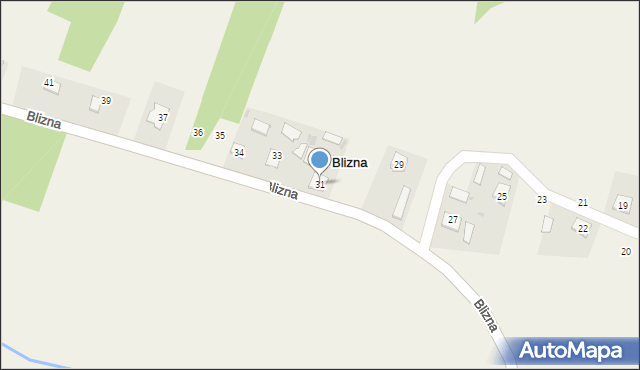 Blizna, Blizna, 31, mapa Blizna