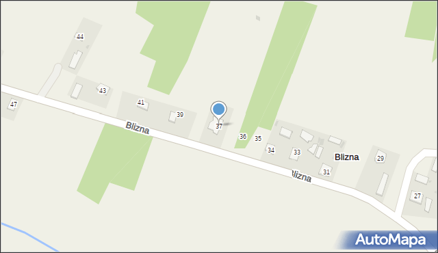 Blizna, Blizna, 37, mapa Blizna