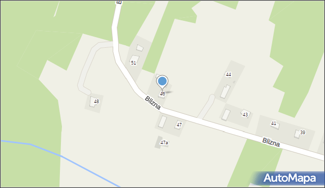 Blizna, Blizna, 46, mapa Blizna