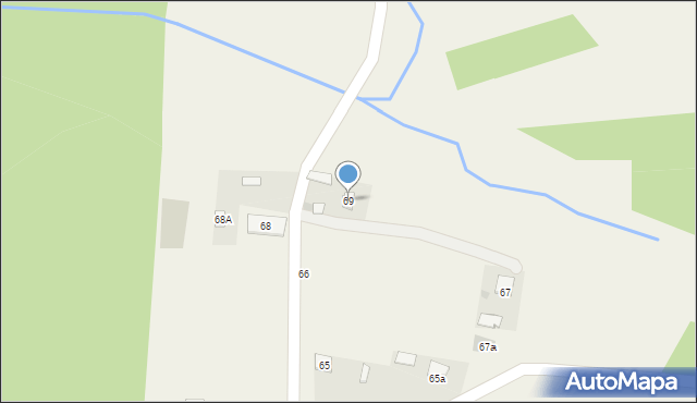 Blizna, Blizna, 69, mapa Blizna