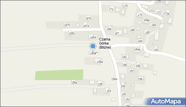 Blizne, Blizne, 162a, mapa Blizne