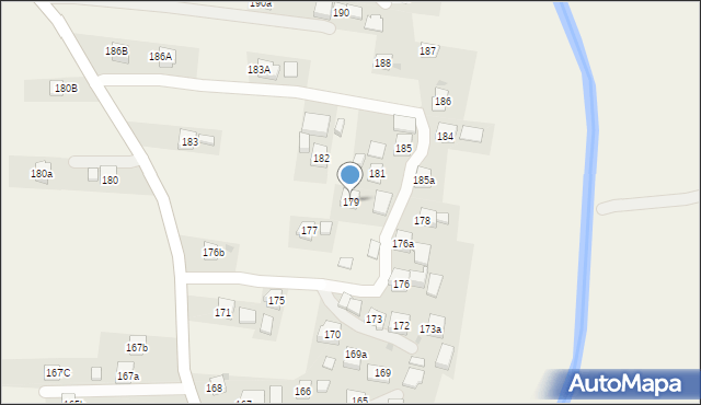Blizne, Blizne, 179, mapa Blizne