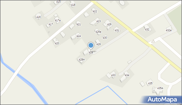 Blizne, Blizne, 428, mapa Blizne
