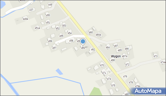 Blizne, Blizne, 461, mapa Blizne