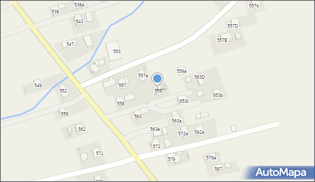Blizne, Blizne, 559, mapa Blizne