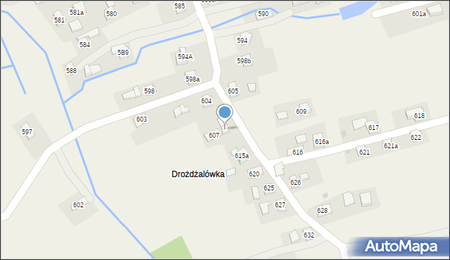 Blizne, Blizne, 608, mapa Blizne