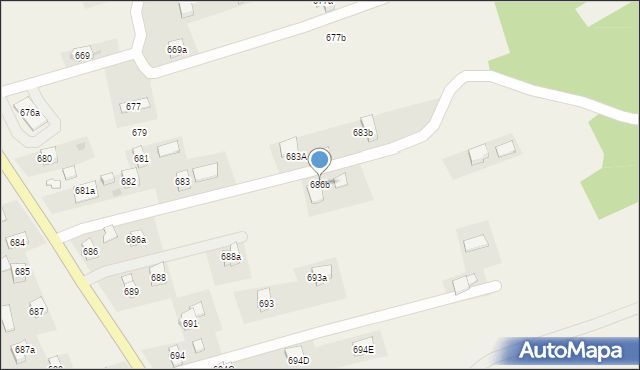 Blizne, Blizne, 686b, mapa Blizne