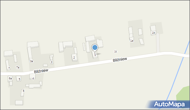 Bliźniew, Bliźniew, 1, mapa Bliźniew