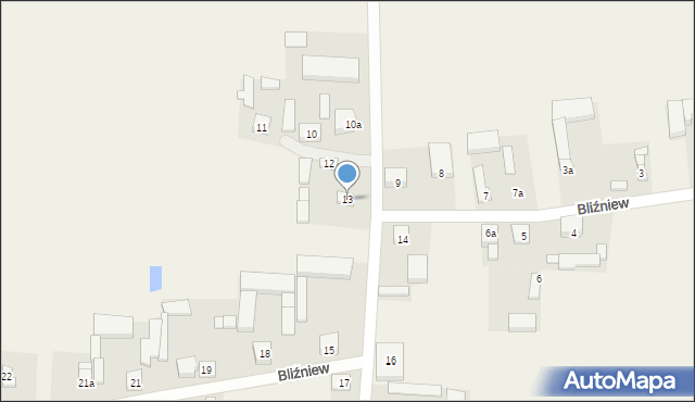 Bliźniew, Bliźniew, 13, mapa Bliźniew
