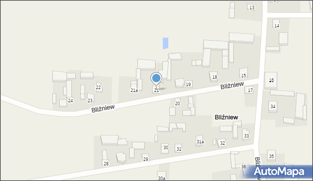 Bliźniew, Bliźniew, 21, mapa Bliźniew