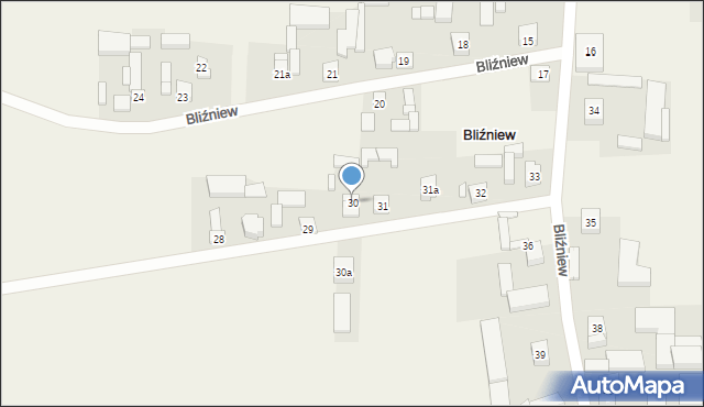 Bliźniew, Bliźniew, 30, mapa Bliźniew