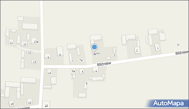 Bliźniew, Bliźniew, 3a, mapa Bliźniew