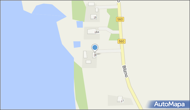 Blizno, Blizno, 18, mapa Blizno