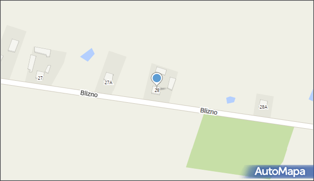 Blizno, Blizno, 28, mapa Blizno