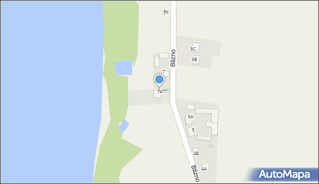Blizno, Blizno, 7A, mapa Blizno