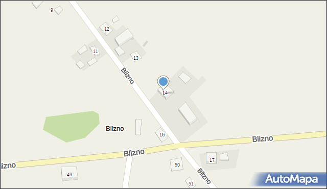 Blizno, Blizno, 15, mapa Blizno